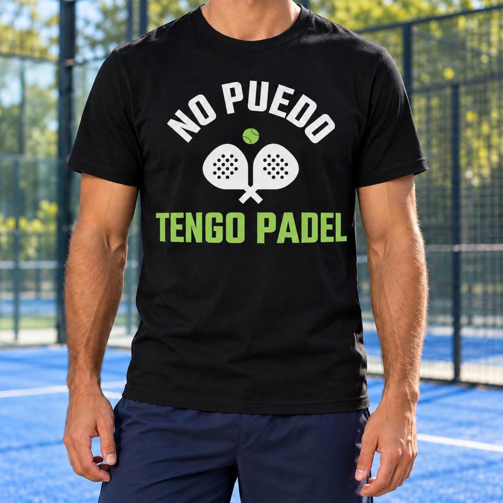 No Puedo Tengo Padel Shirt, Funny Spanish Player Quote, White Crossed Rackets Design, Court Sport Gift, Doubles Partner, Birthday, Christmas