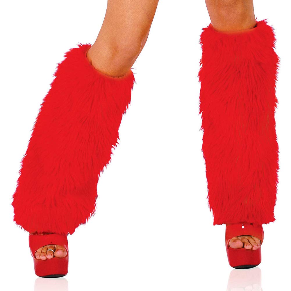 

[Roma Costume] Faux Fur Boot Covers/Leg Warmers C121 Red
