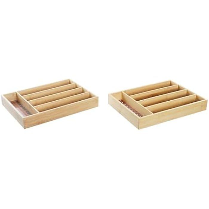 DKD Home Decor Organizator pentru Tacâmuri, Lemn, Standard