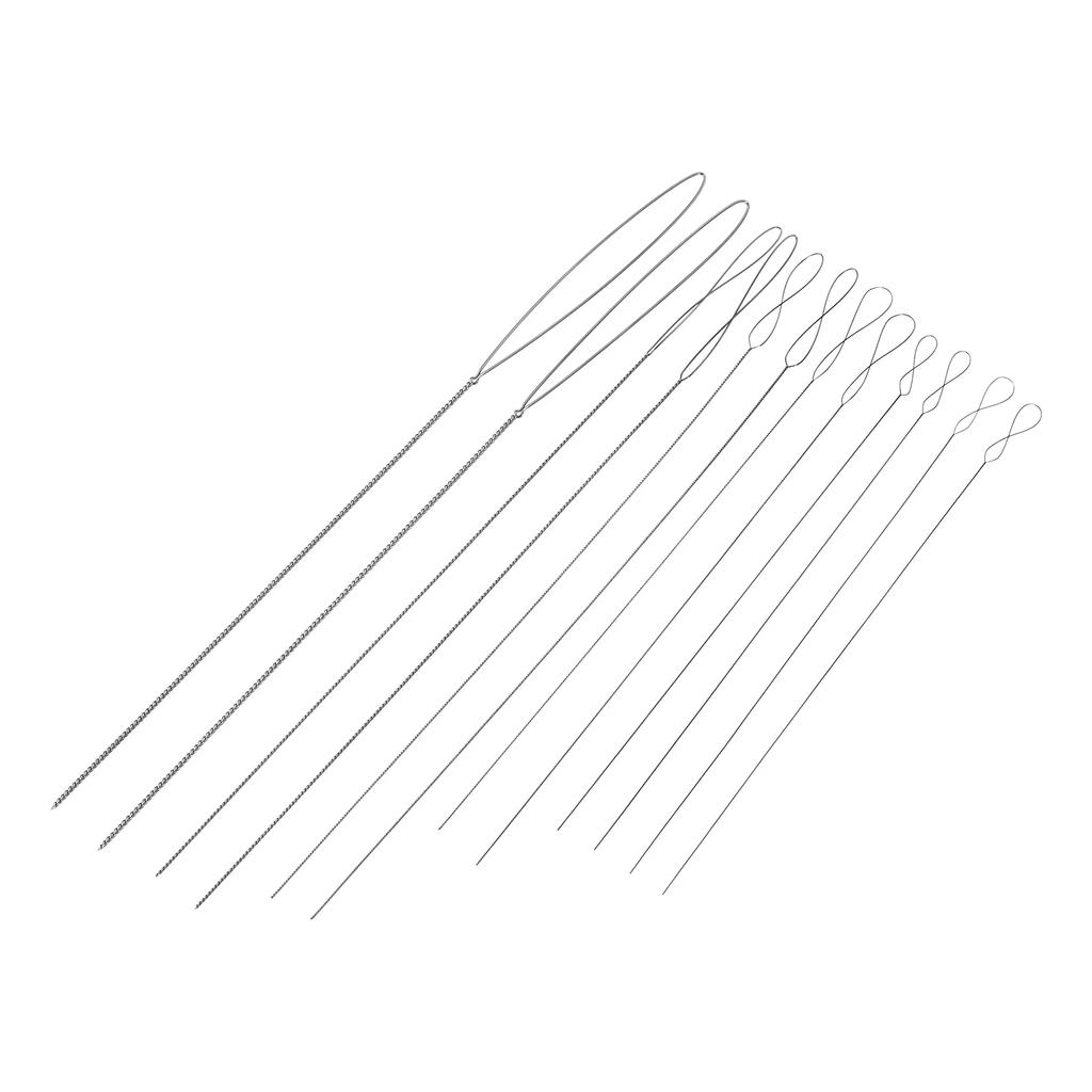 2Pcs 0.15-0.7mm Stainless Steel Big Eye Beading Needles Easy Thread String Cord Pins For Beads Pearls DIY Jewellry Making Tools