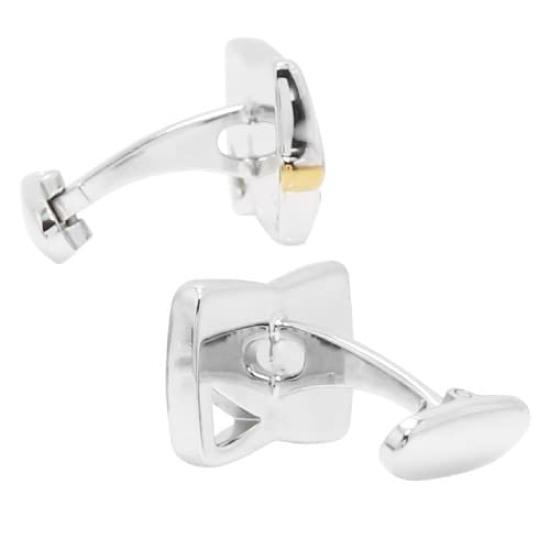 Mila Schon Gold Line Cufflinks and Tie Clip Set (msc10347st)