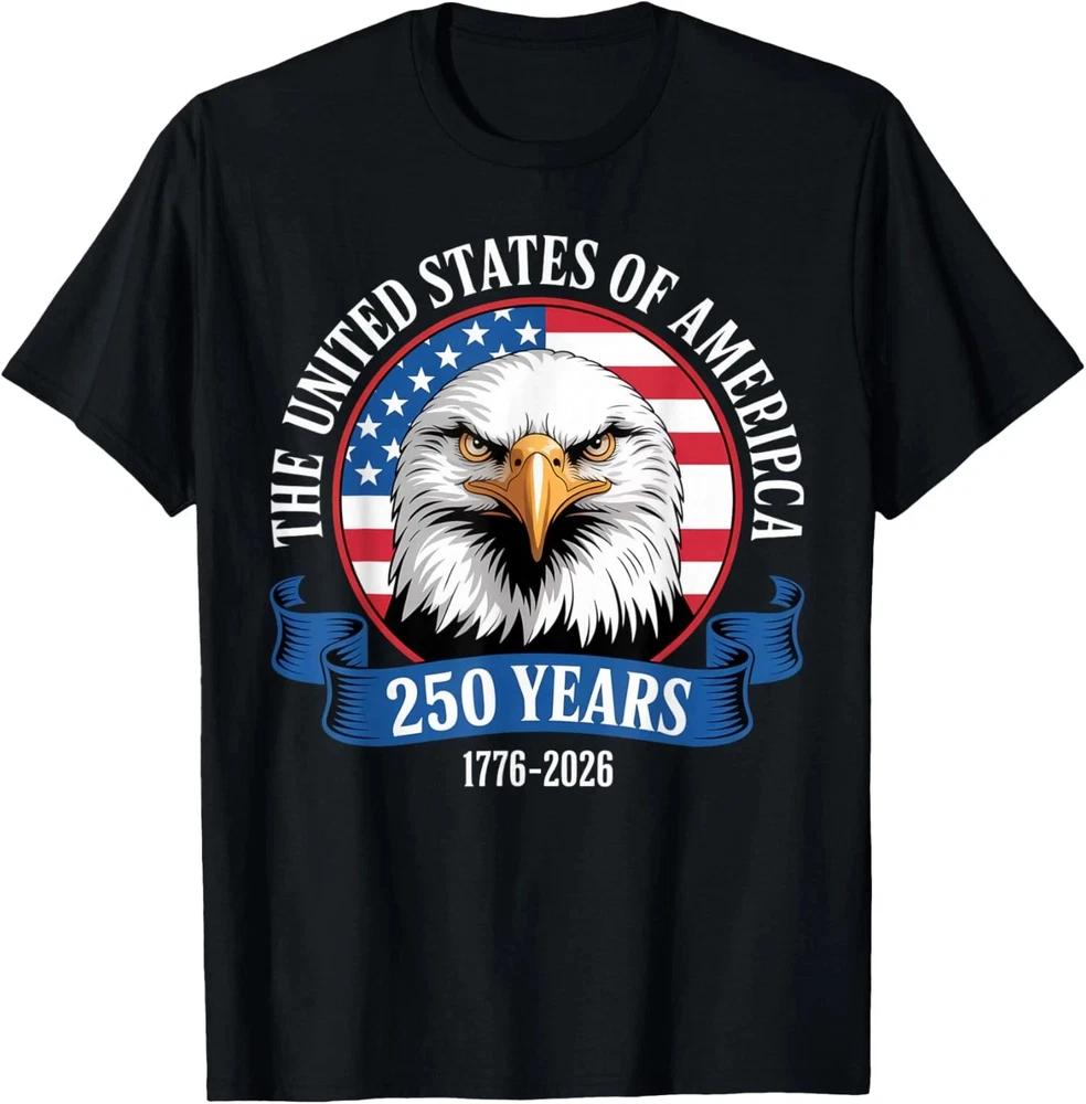 Happy 4th July 250 Years Memorial USA T Shirt 4th Of July Gift S