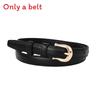Womens Fine Pu Leather Belt With Metal Pin Buckle For Casual Commuting Outfits