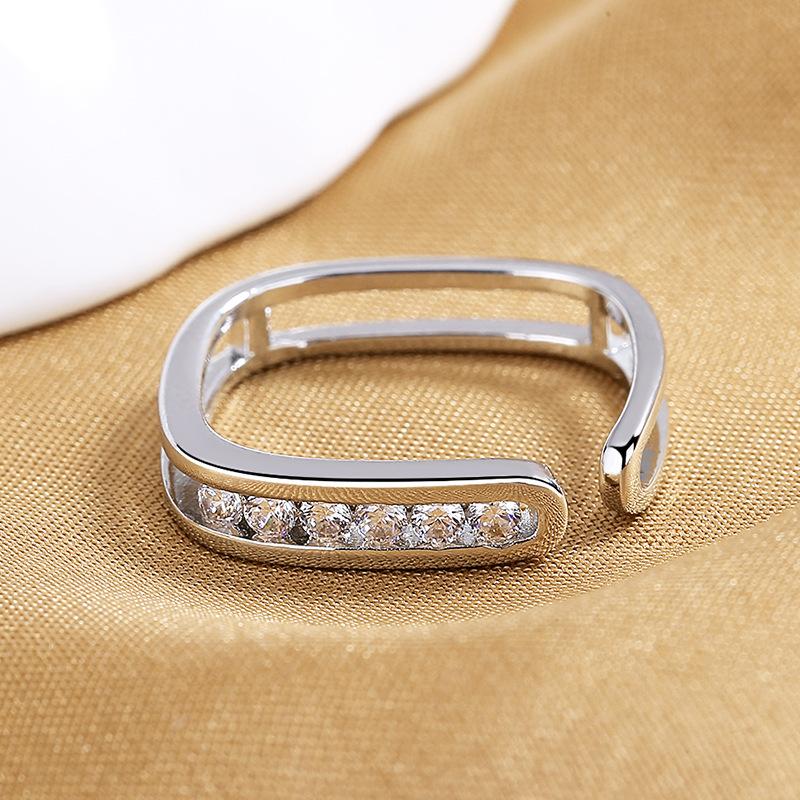 

Классическое кольцо Lindon из медного сплава с цирконием, женские ювелирные изделия, свадебный подарок для вечеринки серебряный