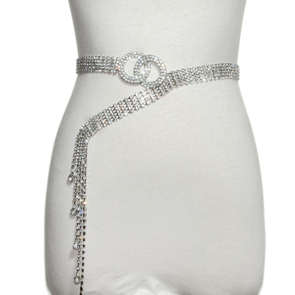 Shiny Rhinestone Belt Body Jewelry Women's Belly Chains High-end Crystal Waist Chain  Female