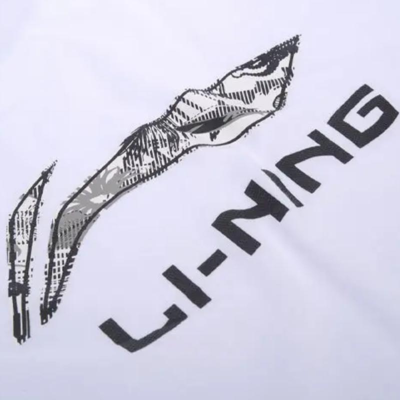 Li Ning Logo Letter Print Comfortable Breathable Versatile Round Neck Pullover Short Sleeve T-Shirt Casual Sports Set Unisex Tops YHST165-1+AKST543-3