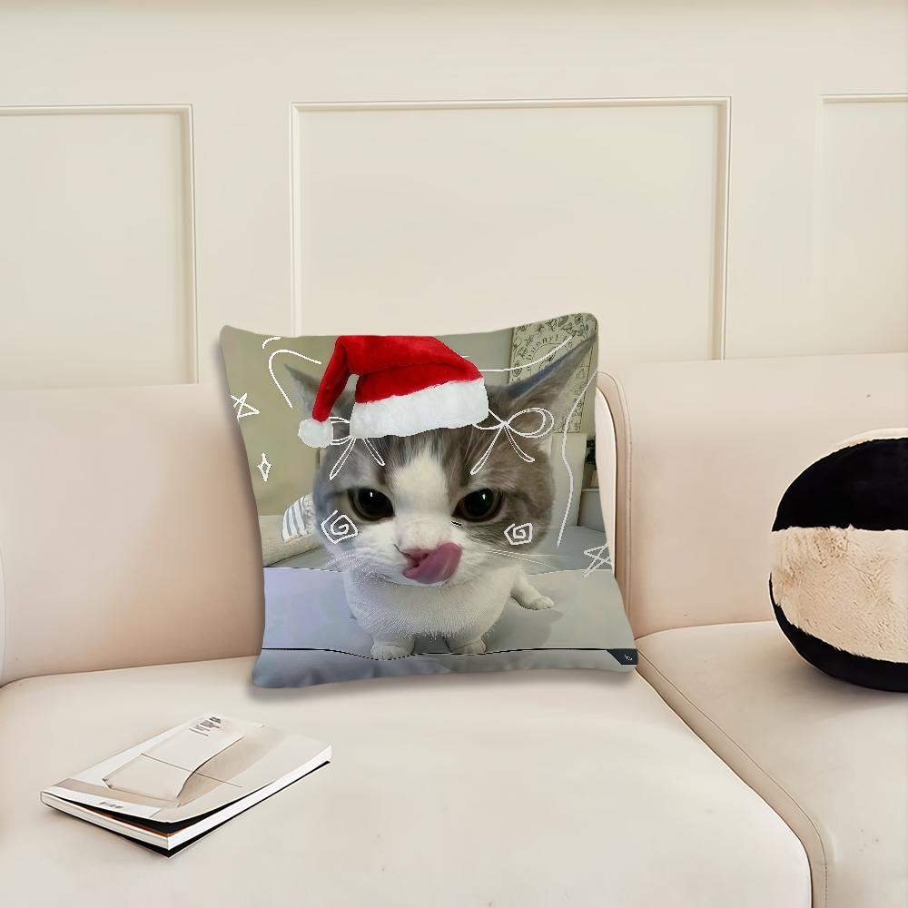 Милая кошка кавайи наволочка Подушка Чехол Декор Комната Дом Диван гостиная Офис Авто Нордик Простота 12x12Inch