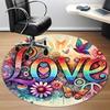 1pc Love, Peace Chair Carpet for Office - Durable, Ideal for Chair Mats, Stylish & Functional Decorative Rug Yy260203033