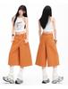 American Orange Cropped High-Waisted Wide-Leg Jeans for Women - Spring/Summer 2026 Collection