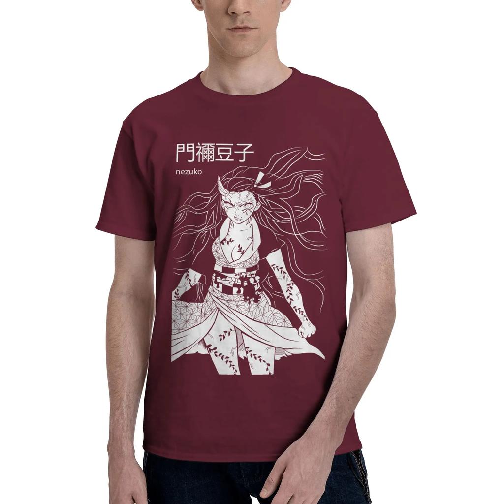Anime Demon Slayer Unisexs Tshirt Clothes Anime Vintage Tee Shirt Short Sleeve Fugees Cotton