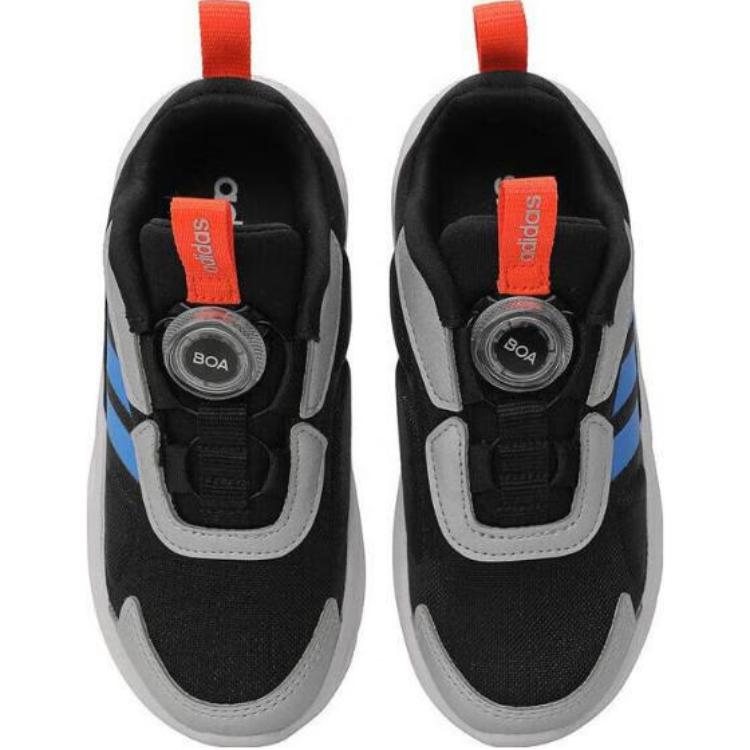 Новые детские кроссовки Adidas с низким верхом, дышащие, с нескользящей подошвой, для бега, черно-серые, детские JI1041