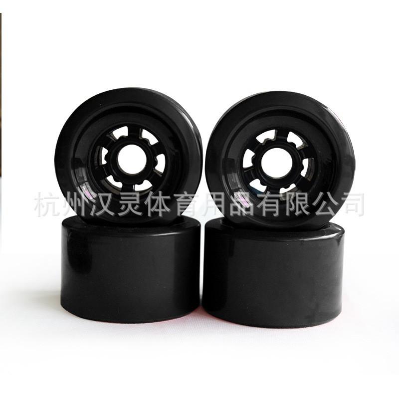 83mm PU Longboard Wheels 4-Pack Electric Skateboard Street Riding HR82A Hardness Shock Absorption Non-Slip With Axle