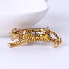 Oil Dripping Tiger Brooches for Women Unisex Animal Pins Banquet Party Backpack Gifts Jewelry Accessories
