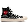 Converse CDG X  Chuck Taylor All Star Multi-Heart All Over Print Casual Comfortable High Top Canvas Shoes Unisex Sneakers Black White 168982C