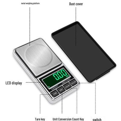 USB Portable Mini Jewelry Scale: Flip-Top Pocket Electronic Scale with 0.01/0.1g Precision