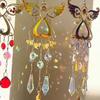 Crystal Wind Chimes Rotating Light Collection Pendant Home Decor Wind Spinner  Door