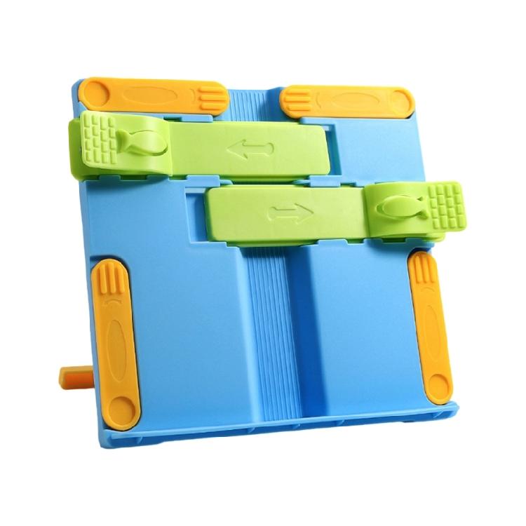 Foldable Plastic Reading Stand Adjustable Textbook Stand Folding Book Rest with Page Clips for Book Tablet Music Scores