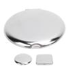Pocket Mirror Portable Stainless Steel Compact Mirror Metal Handheld Drop Resistant Double Sided Mir