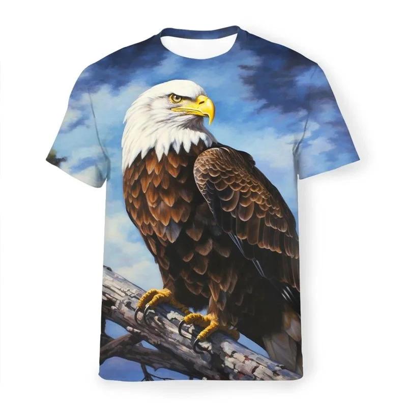 

Summer Fashion Cool Vulture Graphic T-shirts For Men Casual Comfortable Trend Hip-Hop Style Printed Round Neck Streetwear Tops 6XL