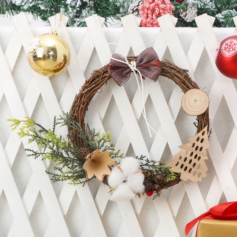 30CM Christmas Wreath Garland - Holiday Door Hanging Decoration for Home, Hotel, or Mall