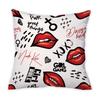 Bedroom Decoration Luxury Office Chair Sofa Room Beautiful Funny Bear Paw Pillowcase Black Love Letter