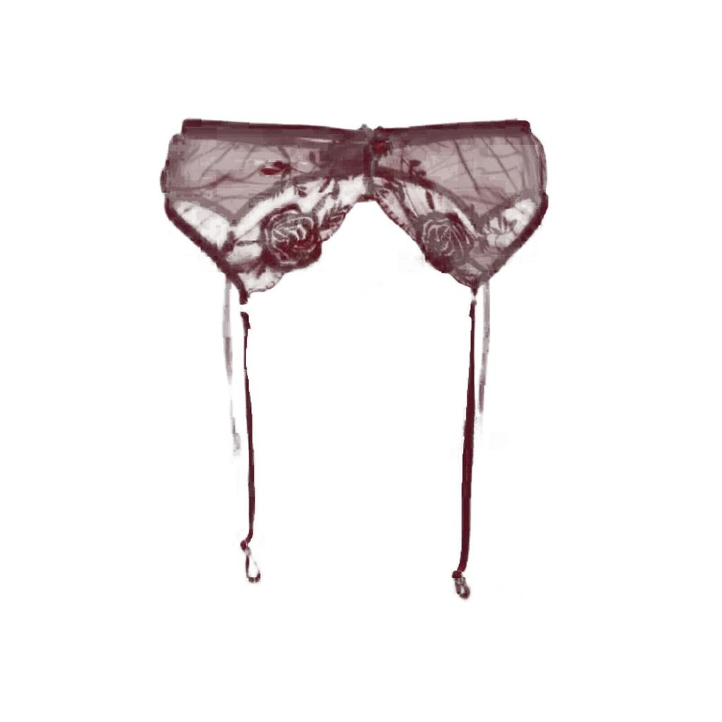 Dámská módní síťovina, hedvábné vyšívané jednobarevné kalhotkové ponožky, spodní prádlo