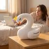 Creatief Zacht Materiaal Witte Gans Realistisch Gevuld Zwarte Eend Pluizige Simulatie Bureau Metgezel Metgezel