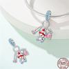 Cute Bear Series Copper Women'S Beaded Beads Shiny Zircon Winter Fit Original Pandach Bracelet Pendant Women