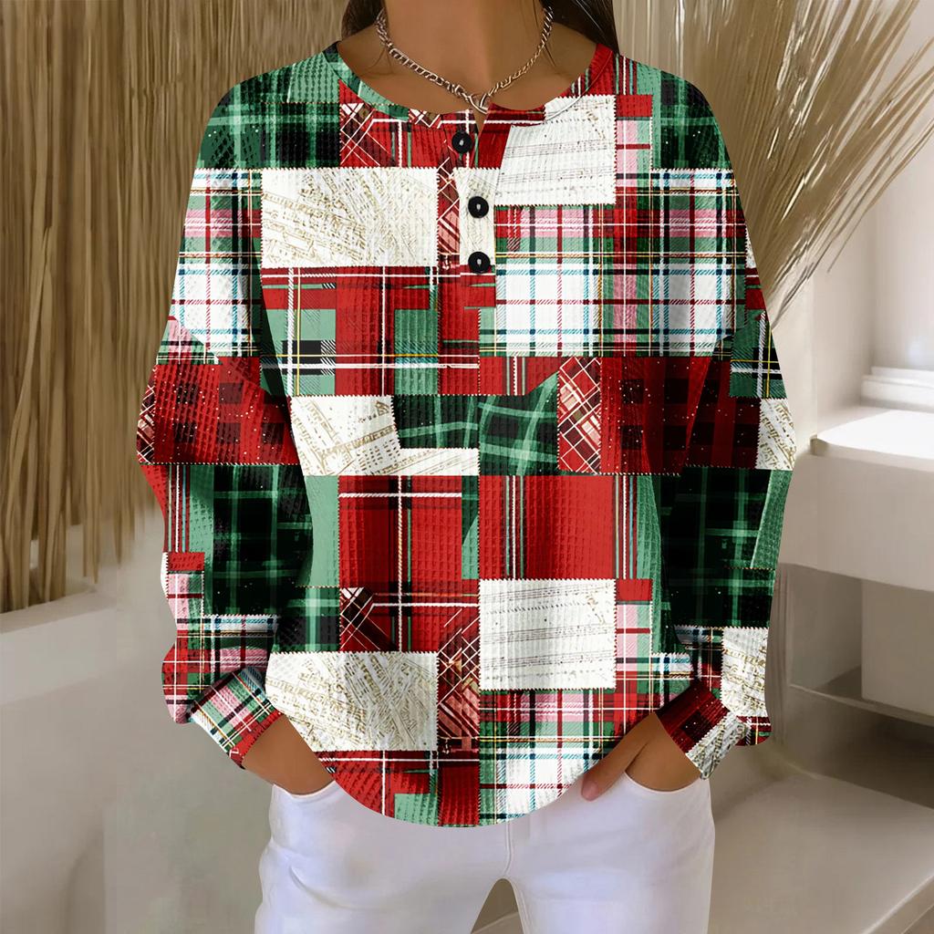 Women's Casual Shirts Long Sleeve Tops Button Up V Neck Loose Knit Fall Favorites For Women