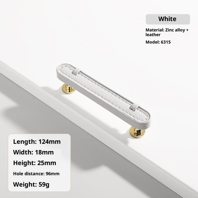 Zinc Alloy Leather Handle Shoe Cabinet Knobs And Handles Kitchen Cupboard Door Pulls Drawer Knobs Furniture Handle Hardware