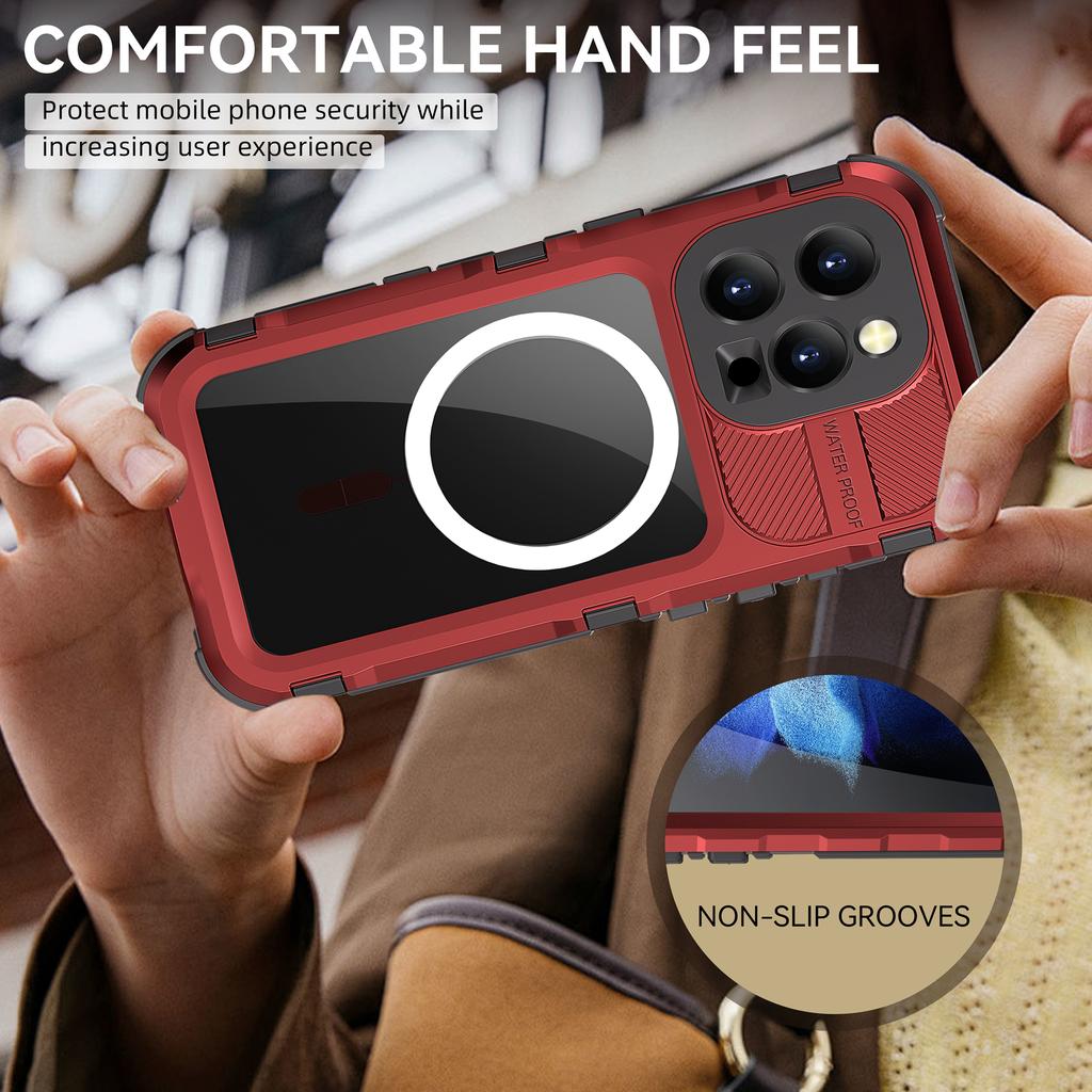 SHELLBOX M Series For iPhone 16 Pro IP68 Waterproof Case Metal Diving Phone Cover Compatible with MagSafe