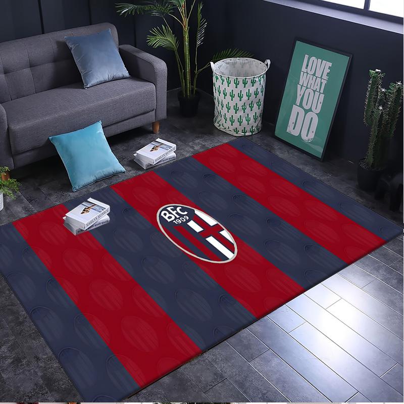 1PC rug Bologna Crest Design Carpet, Chair Rug,Area Rug for Office Bedroom living rooms bedroom, Doormat decor Christmas fan gifts