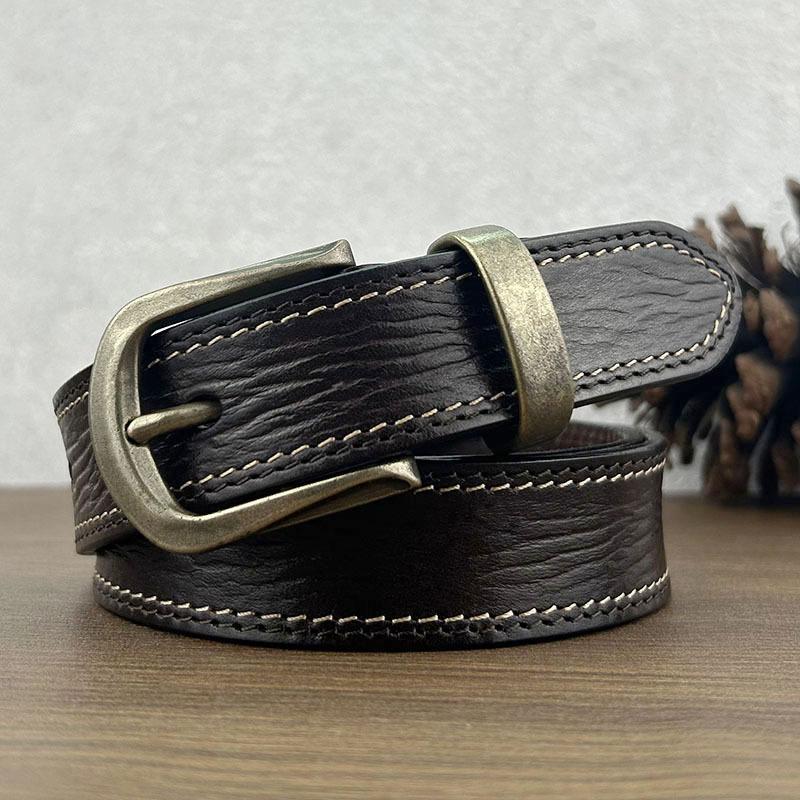 Handmade Retro Women'S Autumn And Winter Jeans Belt First Layer Cowhide High-End Fashion Leather Belt Style