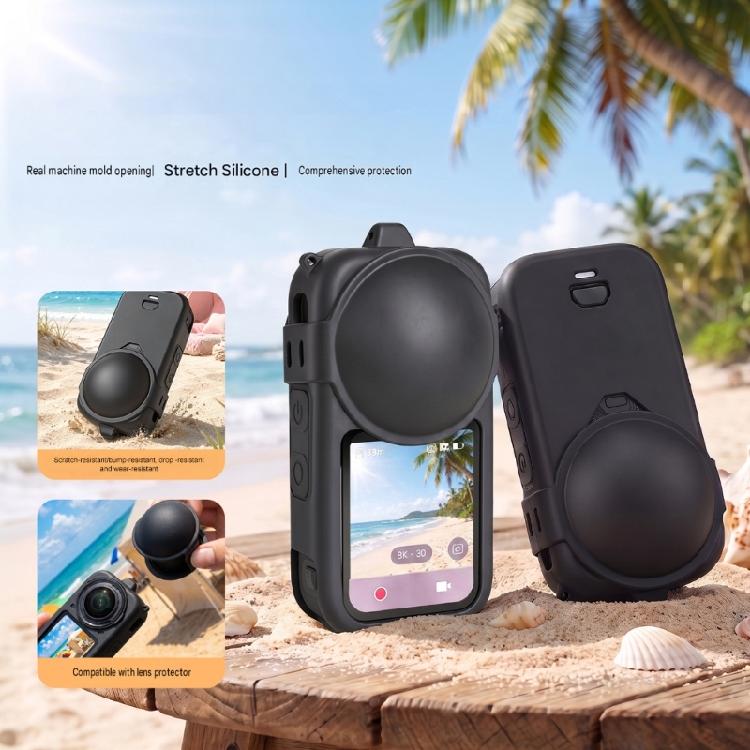 Black Camera Body Sleeve for X6 with Front and Rear Lens Covers, for Independent Removal and Camera Access