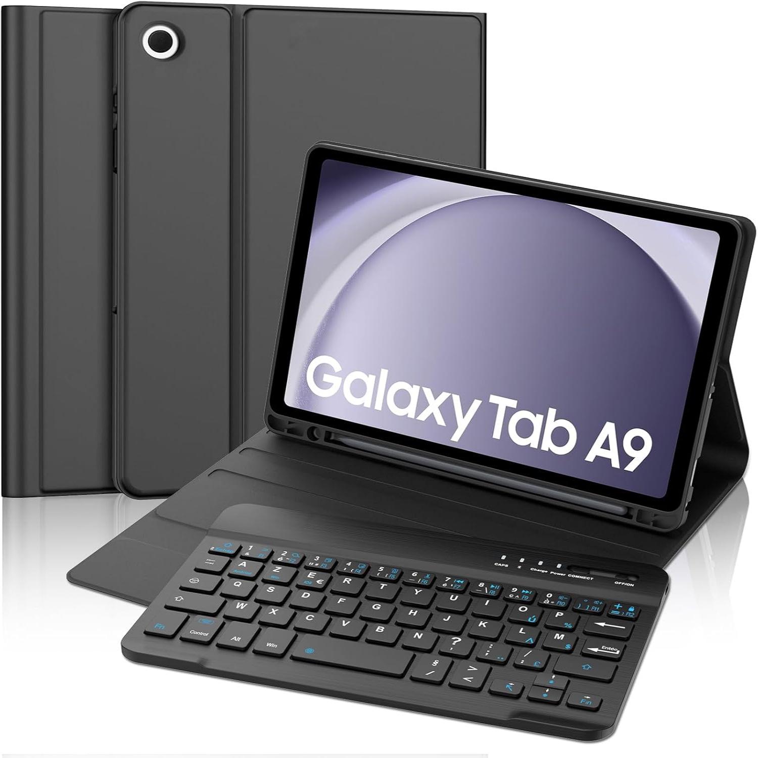

Французька Bluetooth-клавіатура та захисний чохол для планшета Samsung Galaxy Tab A9 (8,7-дюймовий) 8.7-inch (SM-X110)