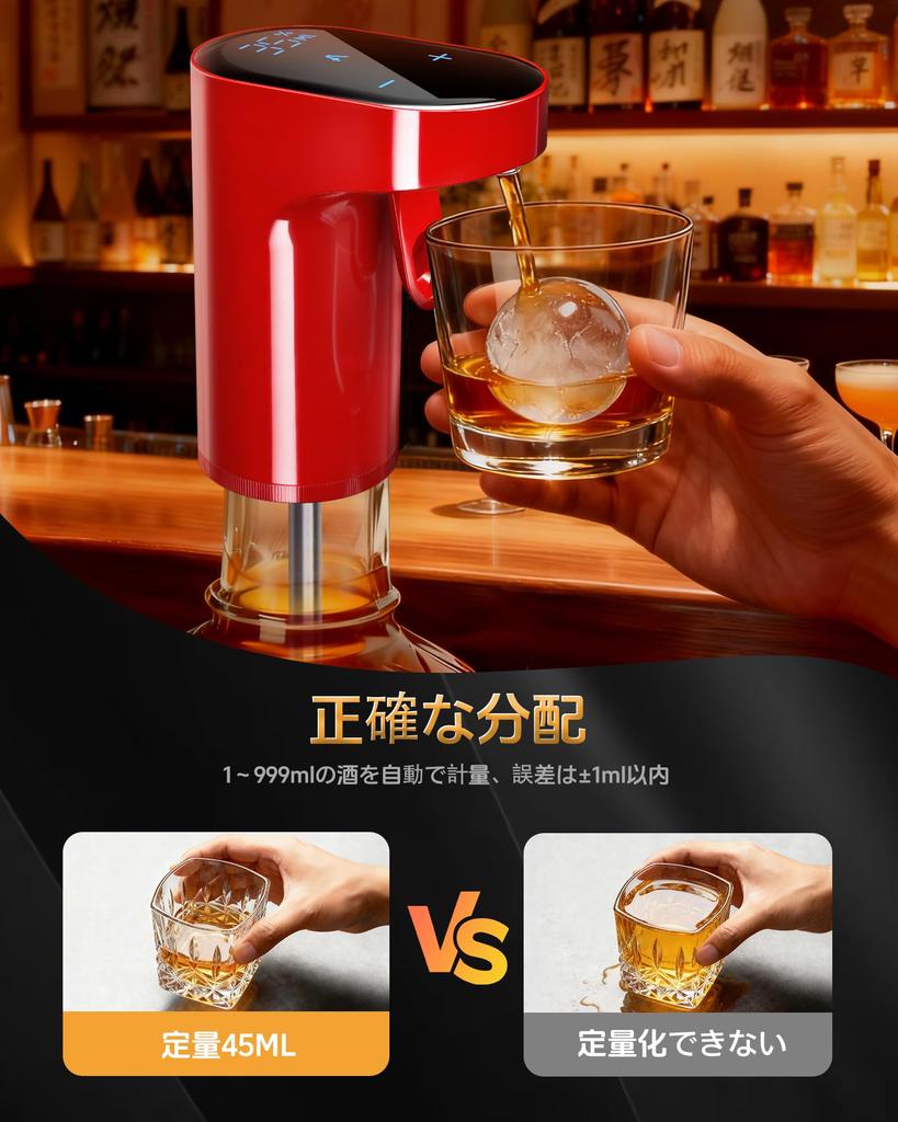 Electric Whiskey Wine Decanter with Fits and Automatic Adjustable Capacity Digital Whiskey Automatic Liquor Birthday Day Gift for Women and Perfect