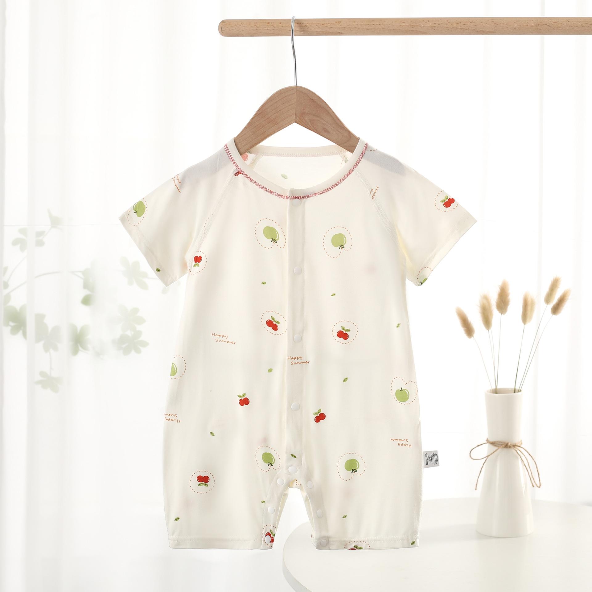 

Детская летняя одежда, дышащий тонкий комбинезон с короткими рукавами для маленьких девочек и мальчиков, одежда для новорожденных, комбинезон для малышей 90cm