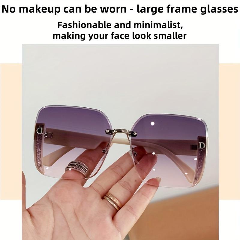 New INS style square frame sunglasses for women with anti UV gradient lens trendy fashion accessory