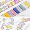 40Pcs Transparent Glass Nail Art Display Showing Polish Color Board Tips Tools