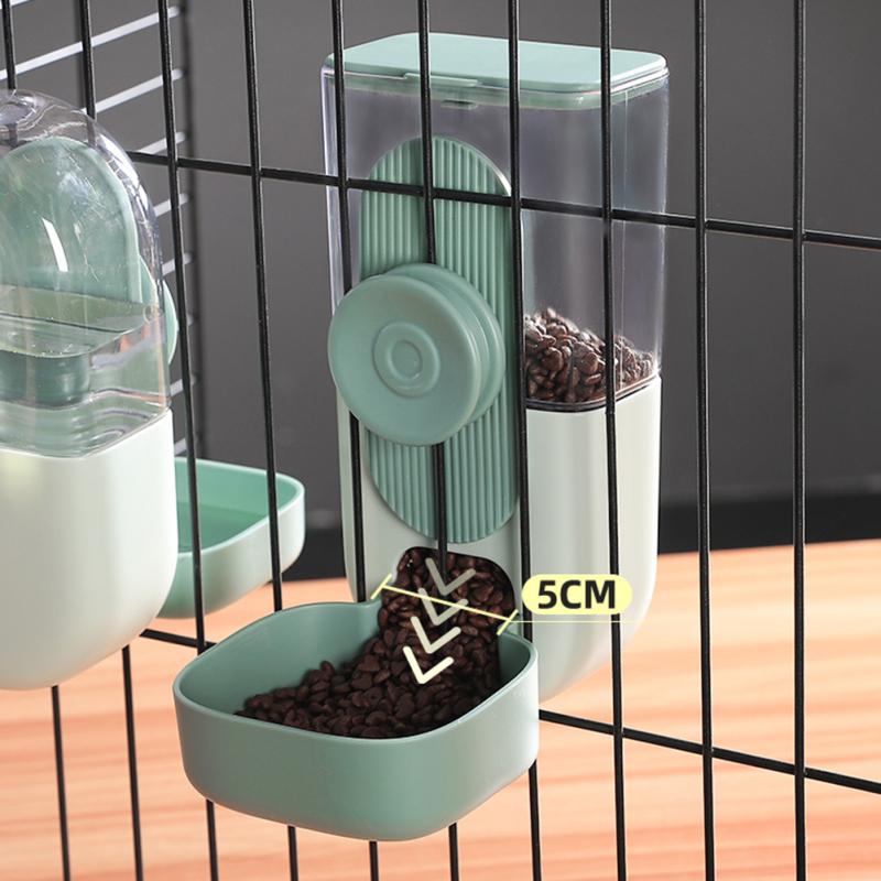 Pet Hanging Water Dispenser Cat Dog Automatic Feeder Water Fountain Pet Food Container Feeding