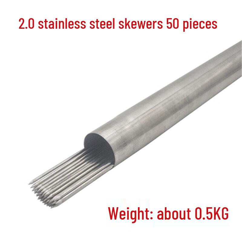 DeRien Немагнитный набор круглых шампуров с резьбой для барбекю