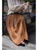 Women's Retro Cotton-Linen Elastic Waist Pleated Skirt - Summer 2023