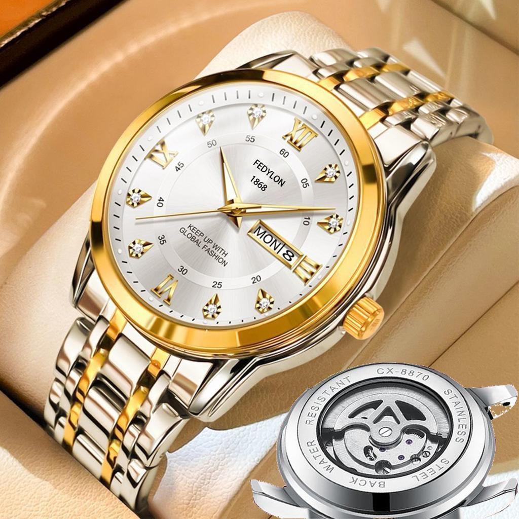 Montre Étanche Nouvelle Montre Homme Calendrier Double Anglais Montre à Quartz Lumineuse