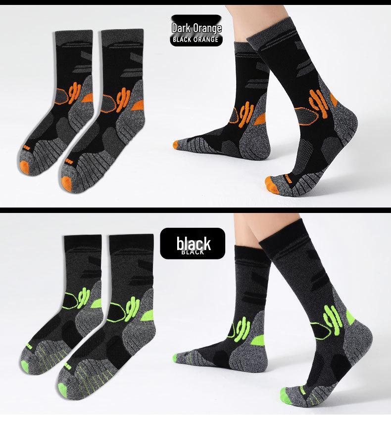 30% Merino Wool Thickened Mid-Calf Hiking & Camping Socks for Autumn/Winter