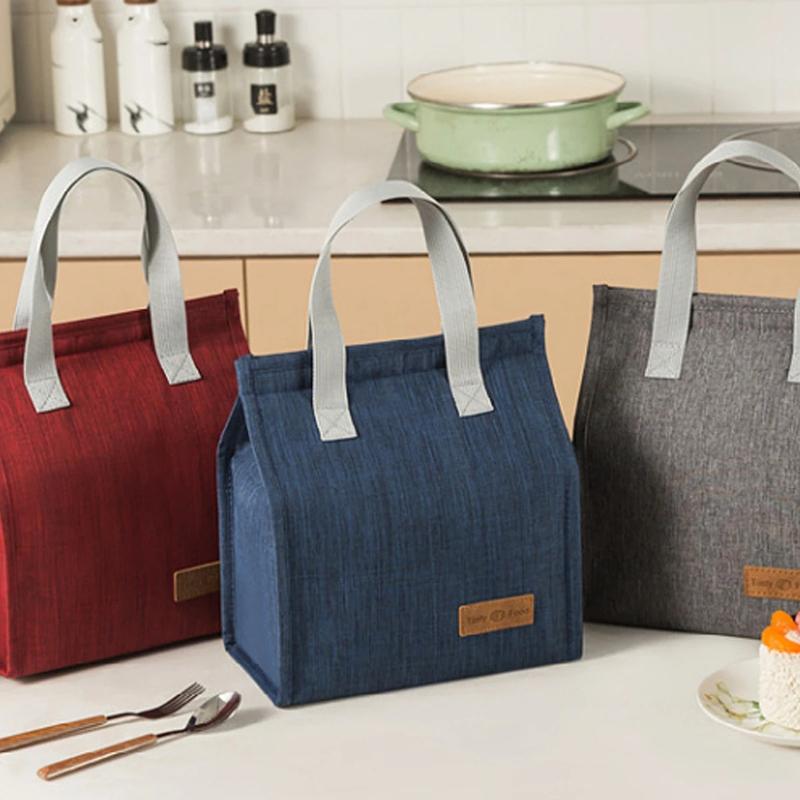 Handheld Large Capacity Lnsulated Lunch Bag Lnsulation Bento Pack Aluminum Foil Rice Bag Meal Pack Ice Pack Student Bento Lunch Handbag Insulation