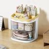 Acrylic Desk Organizer Portable Makeup Brush Storage Box Pencil Case  Home Office School