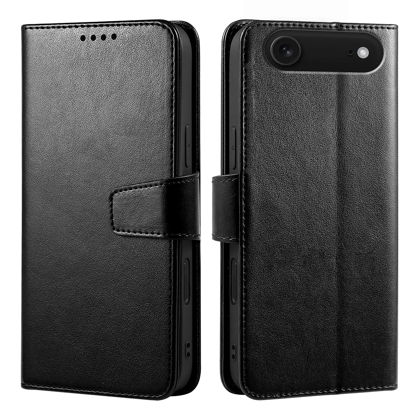 

For iPhone 17 Air Case Stand Card Holder Wallet Leather Phone Cover Black
