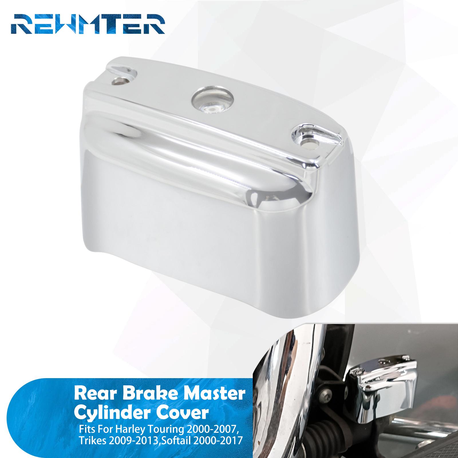 

Rear Brake Master Cylinder Cover For Harley Softail Breakout Fatboy 00-2017 Touring Street Glide FLHX 2000-07 Chrome Brake Cover Chrom Cylinder Cover