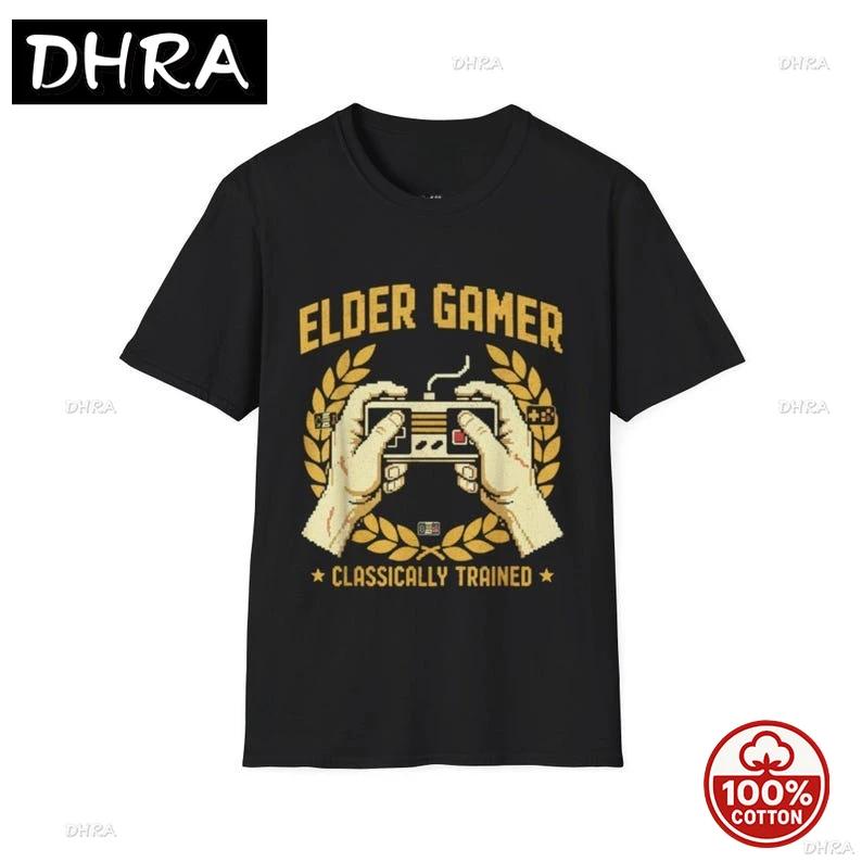 Retro Gamer TShirt Elder Gamer Classically Trained Tee Vintage Video Game Gift for Unisex Guys Unisex Short Sleeve Cotton Tee TShirt S
