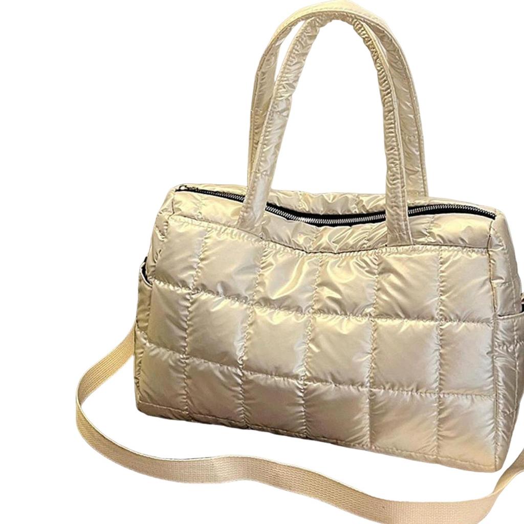 Large Capacity Lightweight Crossbody Bag Womens Quilted Shoulder Tote Purse Fashionable Handbag for Daily Use